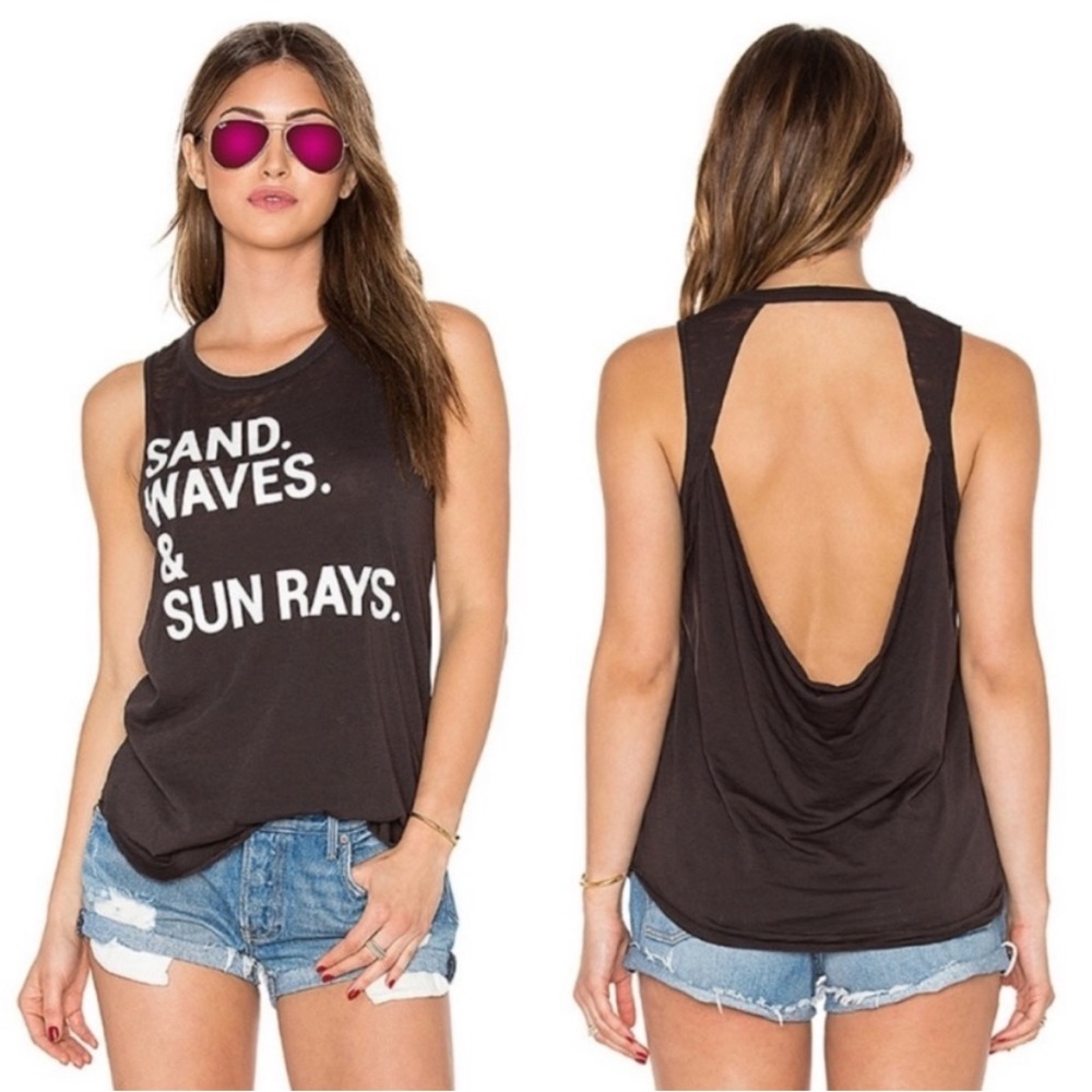 Chaser Sand Waves and Sun Rays Backless Tank Top